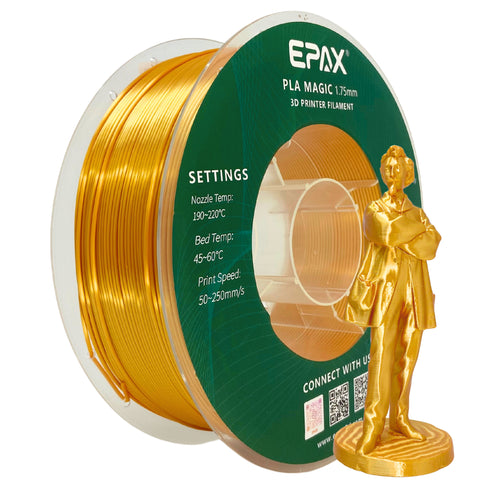 EPAX Magic Silk PLA 3D Printer Filament Bi-Colors/Tri-Colors, 1.75mm 1KG (2.2LB)