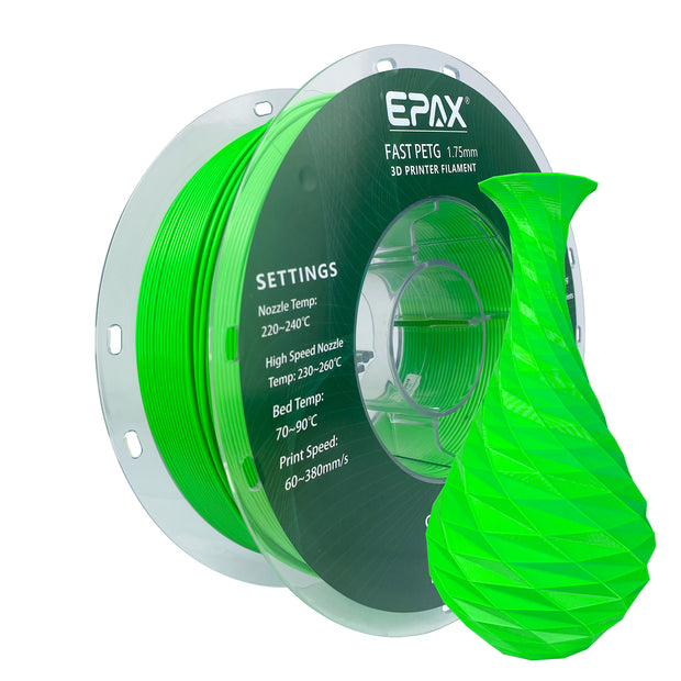 EPAX Fast PETG 3D Printer High Speed Filament, 1.75mm 1KG (2.2LB)
