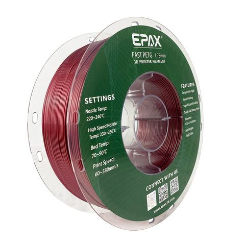 EPAX Fast PETG 3D Printer High Speed Filament, 1.75mm 1KG (2.2LB)