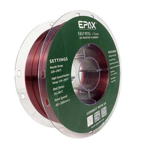 EPAX Fast PETG 3D Printer High Speed Filament, 1.75mm 1KG (2.2LB)