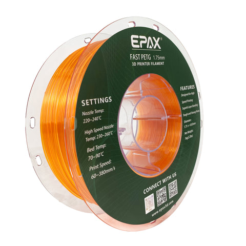 EPAX Fast PETG 3D Printer High Speed Filament, 1.75mm 1KG (2.2LB)