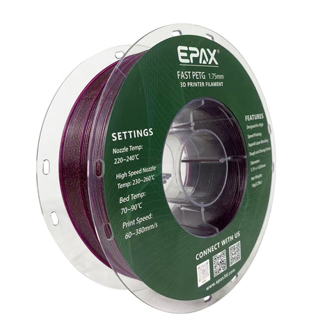 EPAX Fast PETG 3D Printer High Speed Filament, 1.75mm 1KG (2.2LB)