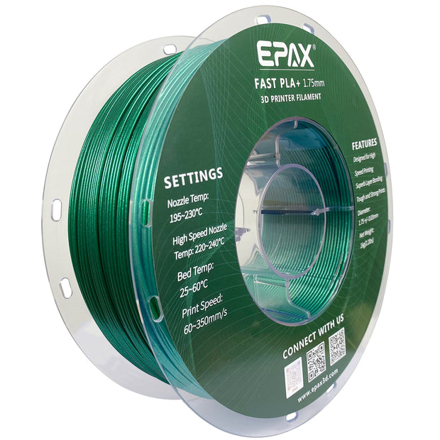 EPAX Fast PLA+ Filament Aurora Green, 1.75mm 1KG (2.2LB)