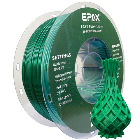 EPAX Fast PLA+ Filament Aurora Green, 1.75mm 1KG (2.2LB)