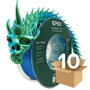 Wholesale Case -- 10 spools of EPAX Magic Silk PLA 3D Printer Filament Bi-Colors/Tri-Colors 1KG spool