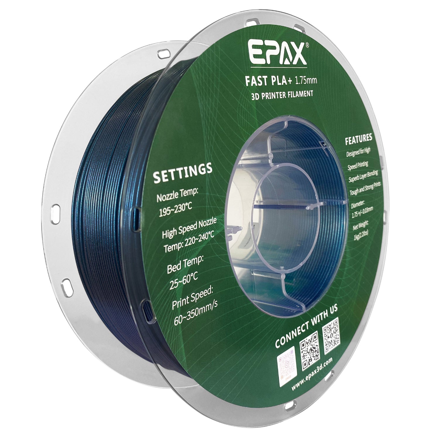 Epax Module EPAX Fast PLA+ Filament Deep Space, 1.75mm 1KG (2.2LB) – EPAX 3D