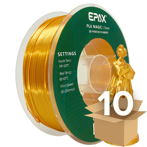 Wholesale Case -- 10 spools of EPAX Magic Silk PLA 3D Printer Filament Bi-Colors/Tri-Colors 1KG spool