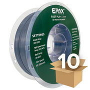 Wholesale case -- 10 spools of EPAX Fast PLA+ 3D Printer High Speed Filament, 1.75mm 1KG