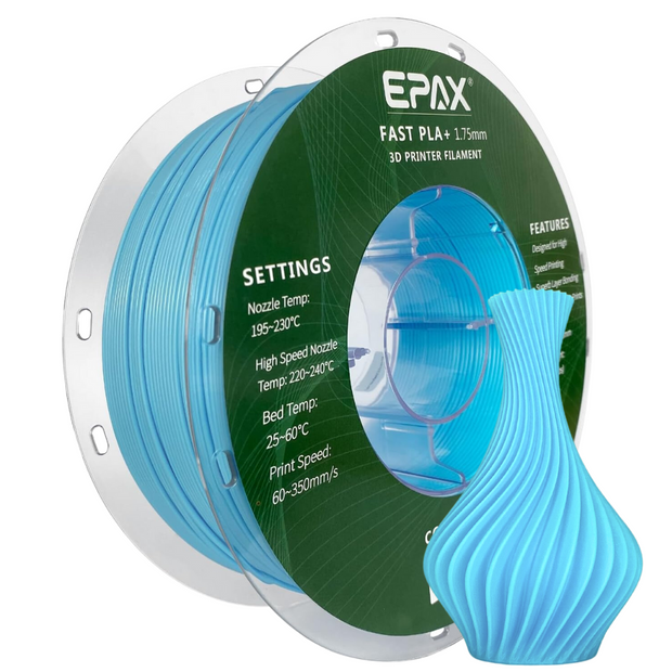 Epax EPAX Fast PLA+ 3D Printer High Speed Filament, 1.75mm 1KG (2.2LB) – EPAX 3D