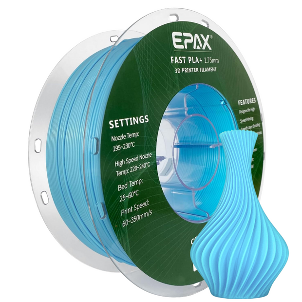 EPAX Fast PLA+ Filament Regular Colors, 1.75mm 1KG (2.2LB)