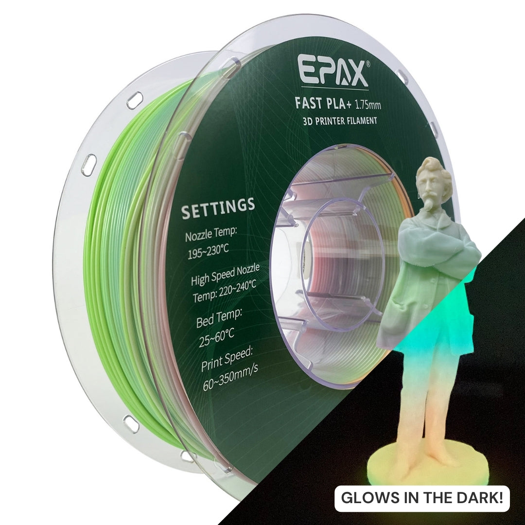 Luminious Filament EPAX Fast PLA+ Filament Luminous Rainbow, 1.75mm 1KG (2.2LB) – EPAX 3D