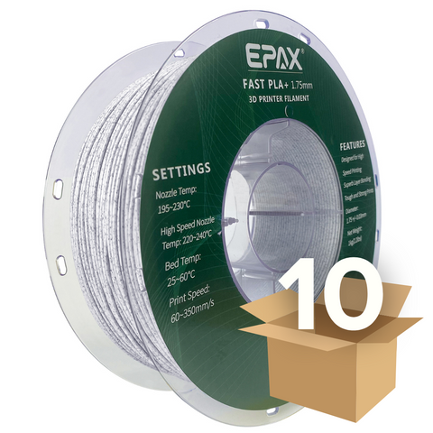 Wholesale case -- 10 spools of EPAX Fast PLA+ 3D Printer High Speed Filament, 1.75mm 1KG