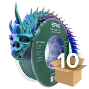 Wholesale Case -- 10 spools of EPAX Magic Silk PLA 3D Printer Filament Bi-Colors/Tri-Colors 1KG spool