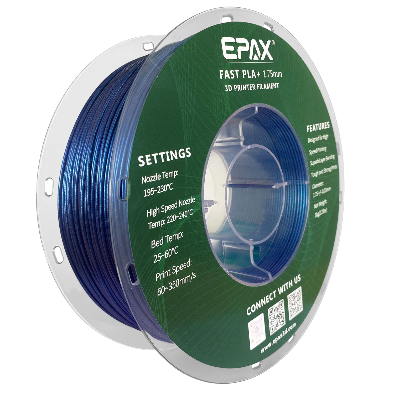Epax Module EPAX Fast PLA+ Filament Nebula Purple, 1.75mm 1KG (2.2LB) – EPAX 3D