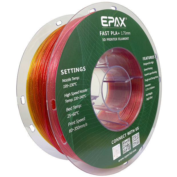 EPAX Fast PLA+ Filament Orange Dawn, 1.75mm 1KG (2.2LB)