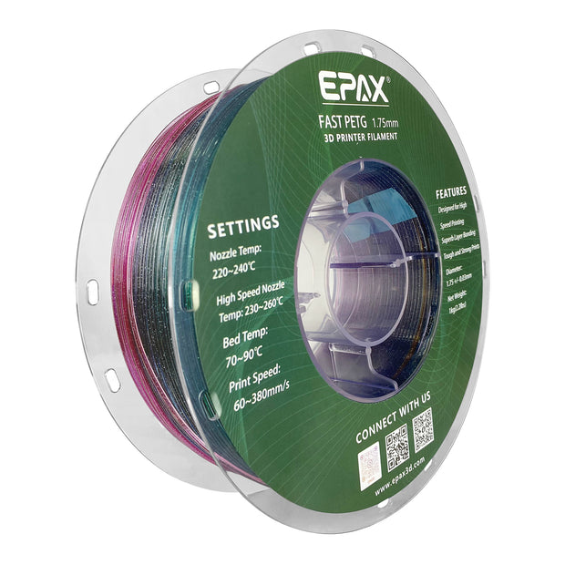 EPAX Fast PETG 3D Printer High Speed Filament, 1.75mm 1KG (2.2LB)