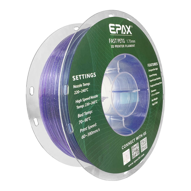 EPAX Fast PETG 3D Printer High Speed Filament, 1.75mm 1KG (2.2LB)