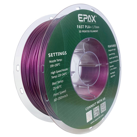 EPAX Fast PLA+ 3D Printer High Speed Filament, 1.75mm 1KG (2.2LB)