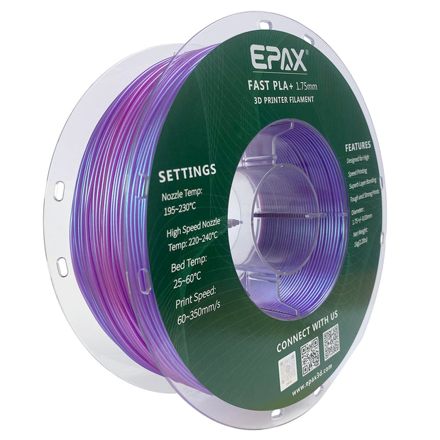 EPAX Fast PLA+ Filament Purple Peony, 1.75mm 1KG (2.2LB)