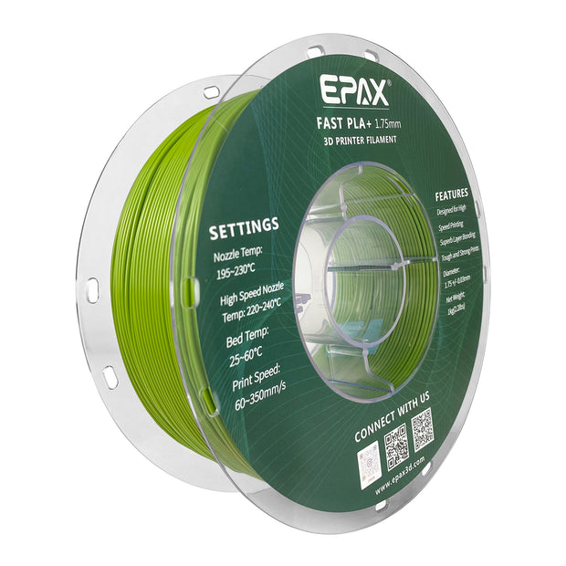 EPAX Fast PLA+ Filament Regular Colors, 1.75mm 1KG (2.2LB)