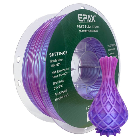 EPAX Fast PLA+ Filament Regular Colors, 1.75mm 1KG (2.2LB)