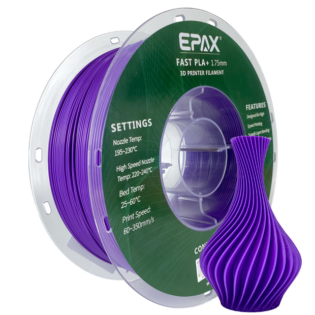 Epax EPAX Fast PLA+ 3D Printer High Speed Filament, 1.75mm 1KG (2.2LB) – EPAX 3D