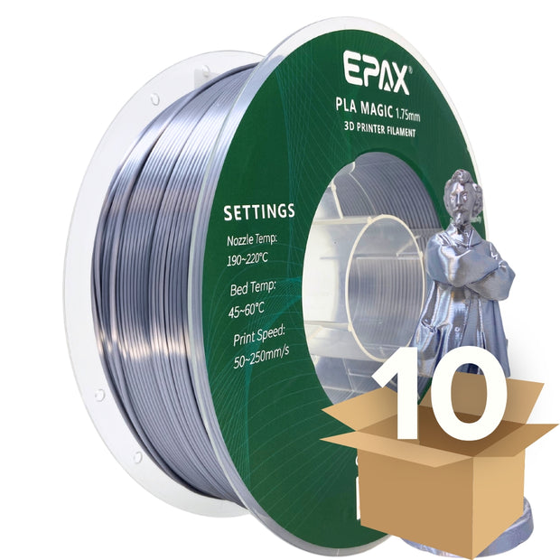 Wholesale Case -- 10 spools of EPAX Magic Silk PLA 3D Printer Filament Bi-Colors/Tri-Colors 1KG spool