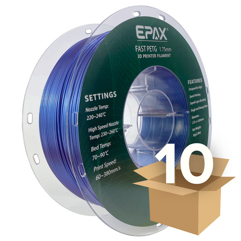 Wholesale case -- 10 spools of EPAX Fast PETG 3D Printer High Speed Filament, 1.75mm 1KG
